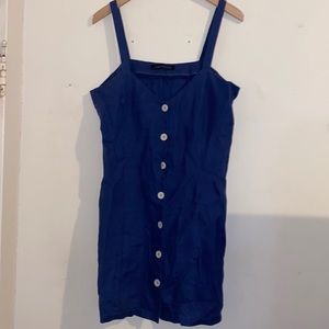 Blue 100% Linen Strappy Zara dress